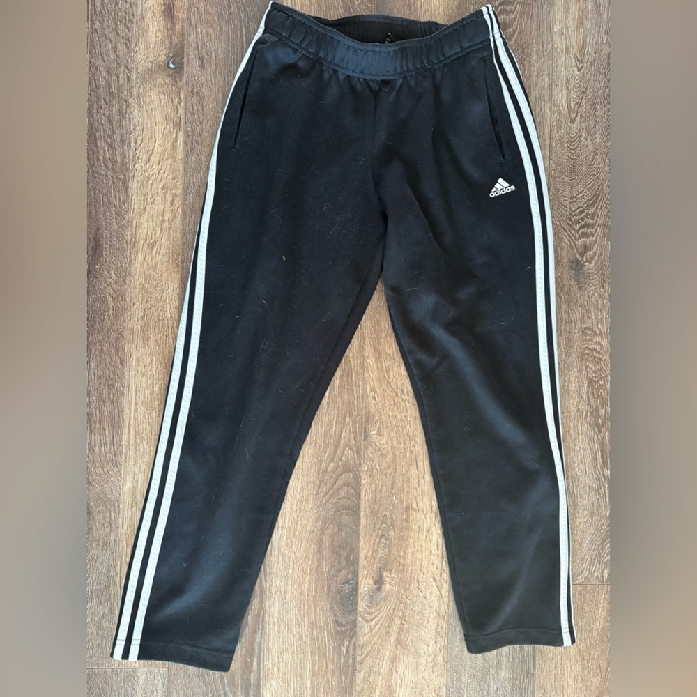 Adidas Black Sweatpants with White Accents
